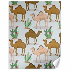 Camels-cactus-desert-pattern Canvas 18  X 24 