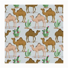 Camels-cactus-desert-pattern Medium Glasses Cloth