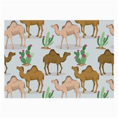 Camels-cactus-desert-pattern Large Glasses Cloth