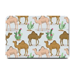 Camels-cactus-desert-pattern Small Doormat