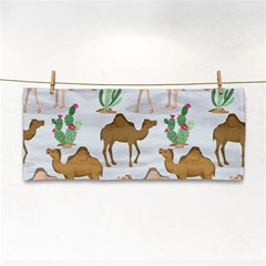 Camels-cactus-desert-pattern Hand Towel