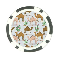 Camels-cactus-desert-pattern Poker Chip Card Guard (10 Pack) by Jancukart