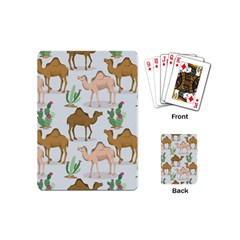 Camels-cactus-desert-pattern Playing Cards Single Design (mini)