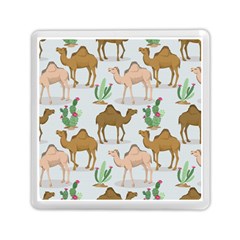 Camels-cactus-desert-pattern Memory Card Reader (square) by Jancukart