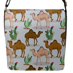 Camels-cactus-desert-pattern Flap Closure Messenger Bag (s)