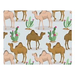 Camels-cactus-desert-pattern Double Sided Flano Blanket (large)  by Jancukart