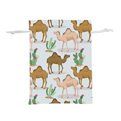 Camels-cactus-desert-pattern Lightweight Drawstring Pouch (l)