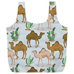 Camels-cactus-desert-pattern Full Print Recycle Bag (XXL) Front