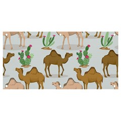 Camels-cactus-desert-pattern Banner And Sign 4  X 2  by Jancukart