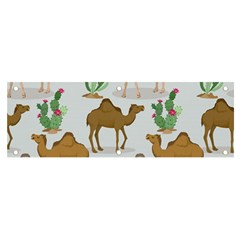 Camels-cactus-desert-pattern Banner And Sign 6  X 2  by Jancukart