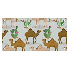 Camels-cactus-desert-pattern Banner And Sign 6  X 3  by Jancukart