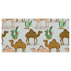 Camels-cactus-desert-pattern Banner And Sign 8  X 4  by Jancukart