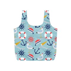 Nautical-marine-symbols-seamless-pattern Full Print Recycle Bag (s)