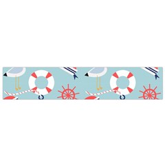 Nautical-marine-symbols-seamless-pattern Small Flano Scarf