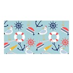 Nautical-marine-symbols-seamless-pattern Satin Wrap 35  x 70  Front