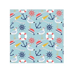 Nautical-marine-symbols-seamless-pattern Square Satin Scarf (30  X 30 )