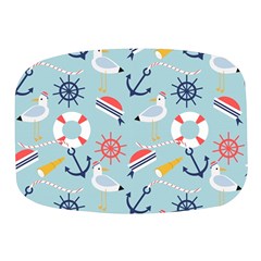 Nautical-marine-symbols-seamless-pattern Mini Square Pill Box