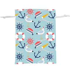 Nautical-marine-symbols-seamless-pattern  Lightweight Drawstring Pouch (xl)