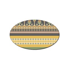 Seamless-pattern-egyptian-ornament-with-lotus-flower Sticker (oval) by Jancukart