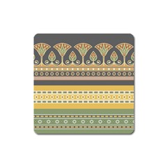 Seamless-pattern-egyptian-ornament-with-lotus-flower Square Magnet