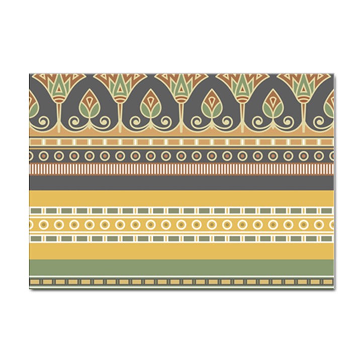 Seamless-pattern-egyptian-ornament-with-lotus-flower Sticker A4 (100 pack)