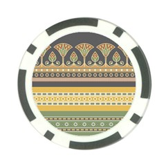 Seamless-pattern-egyptian-ornament-with-lotus-flower Poker Chip Card Guard (10 Pack)