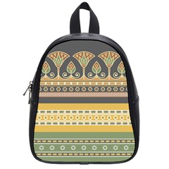 Seamless-pattern-egyptian-ornament-with-lotus-flower School Bag (small)