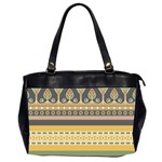 Seamless-pattern-egyptian-ornament-with-lotus-flower Oversize Office Handbag (2 Sides) Front