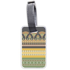 Seamless-pattern-egyptian-ornament-with-lotus-flower Luggage Tag (one Side) by Jancukart