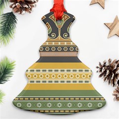 Seamless-pattern-egyptian-ornament-with-lotus-flower Christmas Tree Ornament (two Sides)