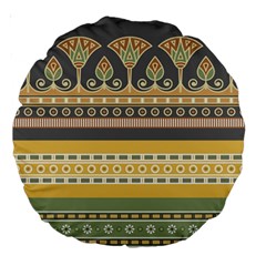 Seamless-pattern-egyptian-ornament-with-lotus-flower Large 18  Premium Round Cushions