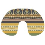 Seamless-pattern-egyptian-ornament-with-lotus-flower Travel Neck Pillow Front