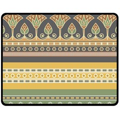 Seamless-pattern-egyptian-ornament-with-lotus-flower Double Sided Fleece Blanket (medium) 