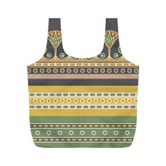 Seamless-pattern-egyptian-ornament-with-lotus-flower Full Print Recycle Bag (m)