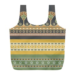 Seamless-pattern-egyptian-ornament-with-lotus-flower Full Print Recycle Bag (l)