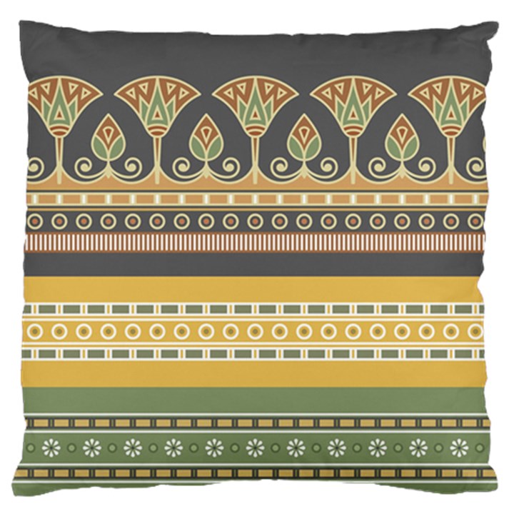 Seamless-pattern-egyptian-ornament-with-lotus-flower Standard Flano Cushion Case (One Side)