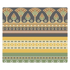 Seamless-pattern-egyptian-ornament-with-lotus-flower Double Sided Flano Blanket (small) 