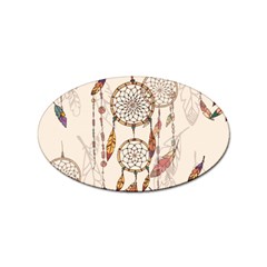 Coloured-dreamcatcher-background Sticker Oval (10 Pack)