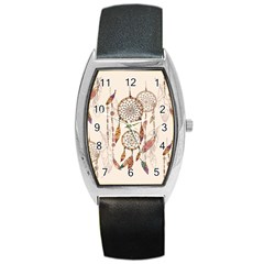 Coloured-dreamcatcher-background Barrel Style Metal Watch