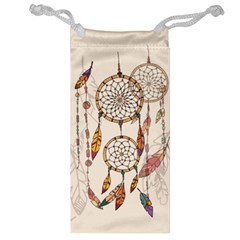 Coloured-dreamcatcher-background Jewelry Bag by Jancukart