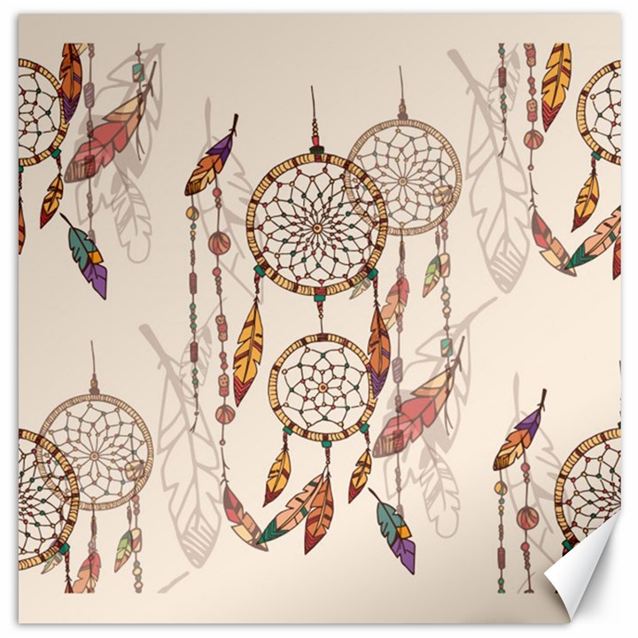 Coloured-dreamcatcher-background Canvas 20  x 20 