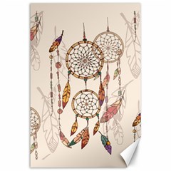 Coloured-dreamcatcher-background Canvas 24  X 36  by Jancukart