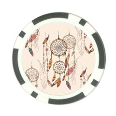 Coloured-dreamcatcher-background Poker Chip Card Guard