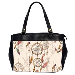 Coloured-dreamcatcher-background Oversize Office Handbag (2 Sides)