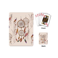 Coloured-dreamcatcher-background Playing Cards Single Design (mini)