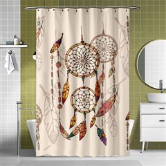 Coloured-dreamcatcher-background Shower Curtain 48  X 72  (small) 