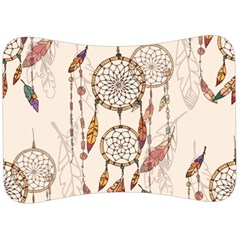 Coloured-dreamcatcher-background Velour Seat Head Rest Cushion