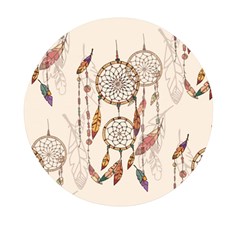 Coloured-dreamcatcher-background Mini Round Pill Box (pack Of 3) by Jancukart