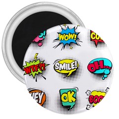 Set-colorful-comic-speech-bubbles 3  Magnets by Jancukart