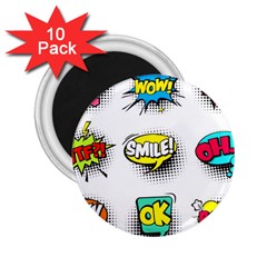 Set-colorful-comic-speech-bubbles 2 25  Magnets (10 Pack) 